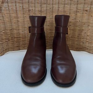 Tory Burch **like new* leather ankle boot (dark brown)